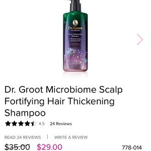 Avon Dr. groot hair thickening shampoo